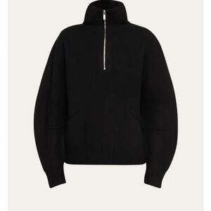 NWT HELMUT LANG Black Half-Zip Sweater